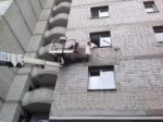 монтаж кондиционера с автовышки